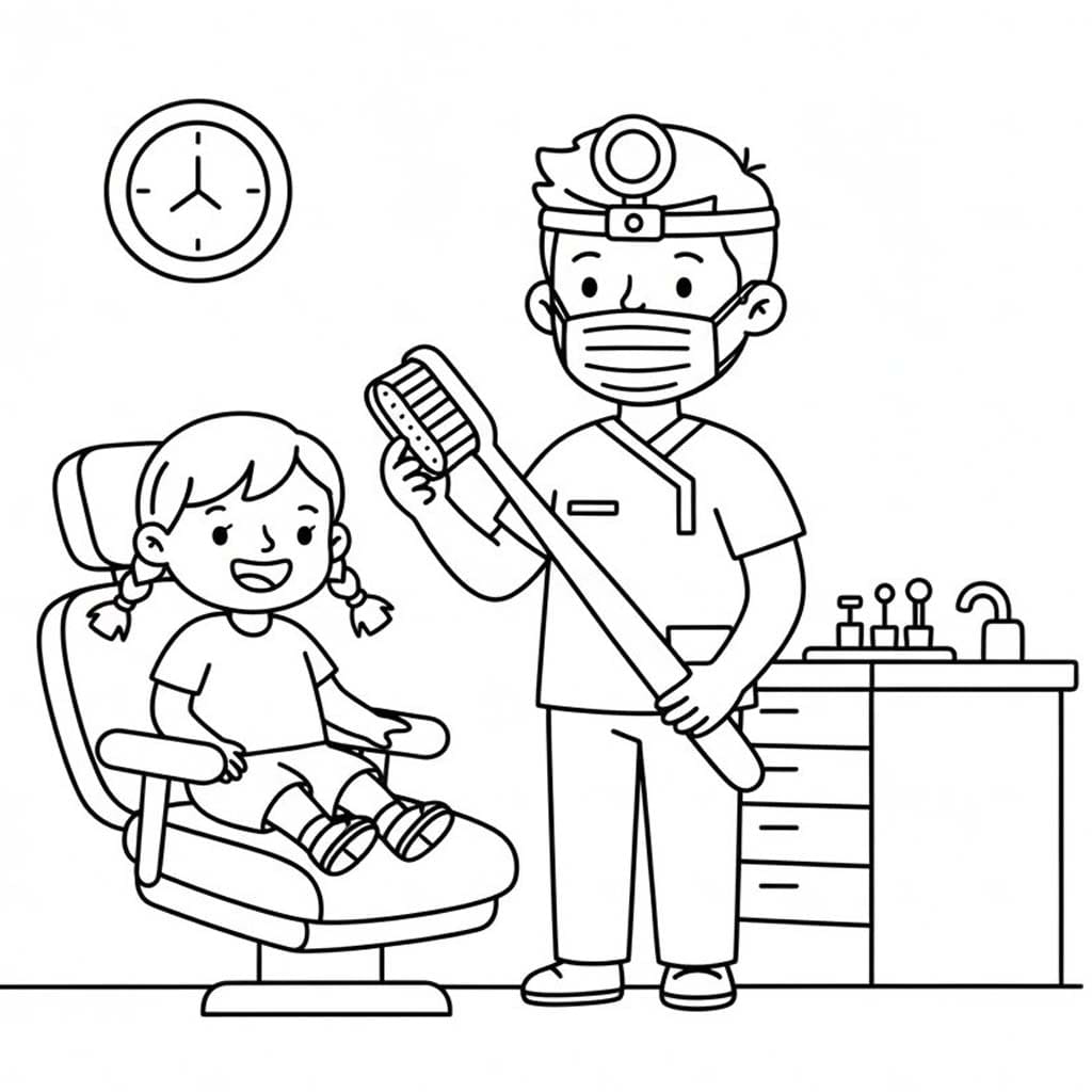 인쇄 가능 치과 의사  이미지