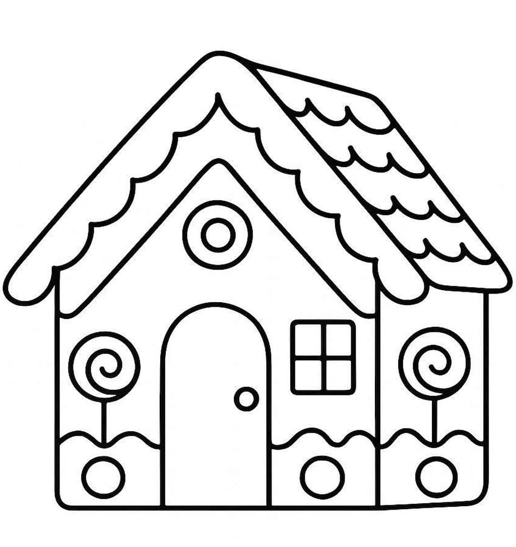 인쇄 가능 진저브레드 하우스