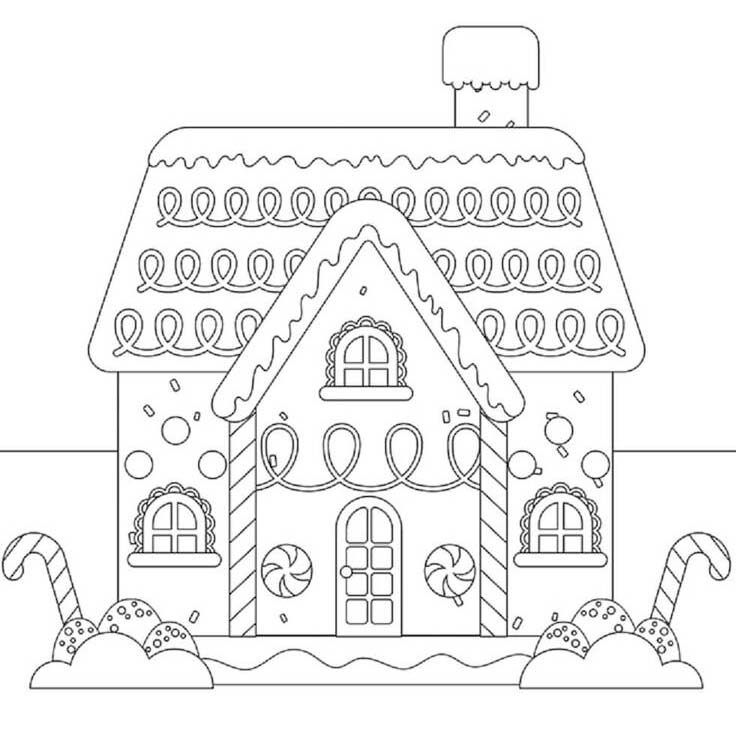 인쇄 진저브레드 하우스
