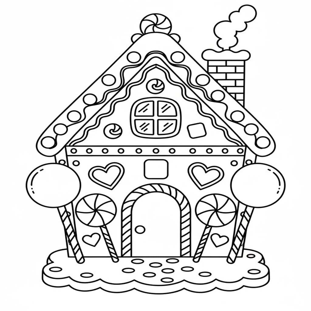 진저브레드 하우스 무료로 인쇄 가능