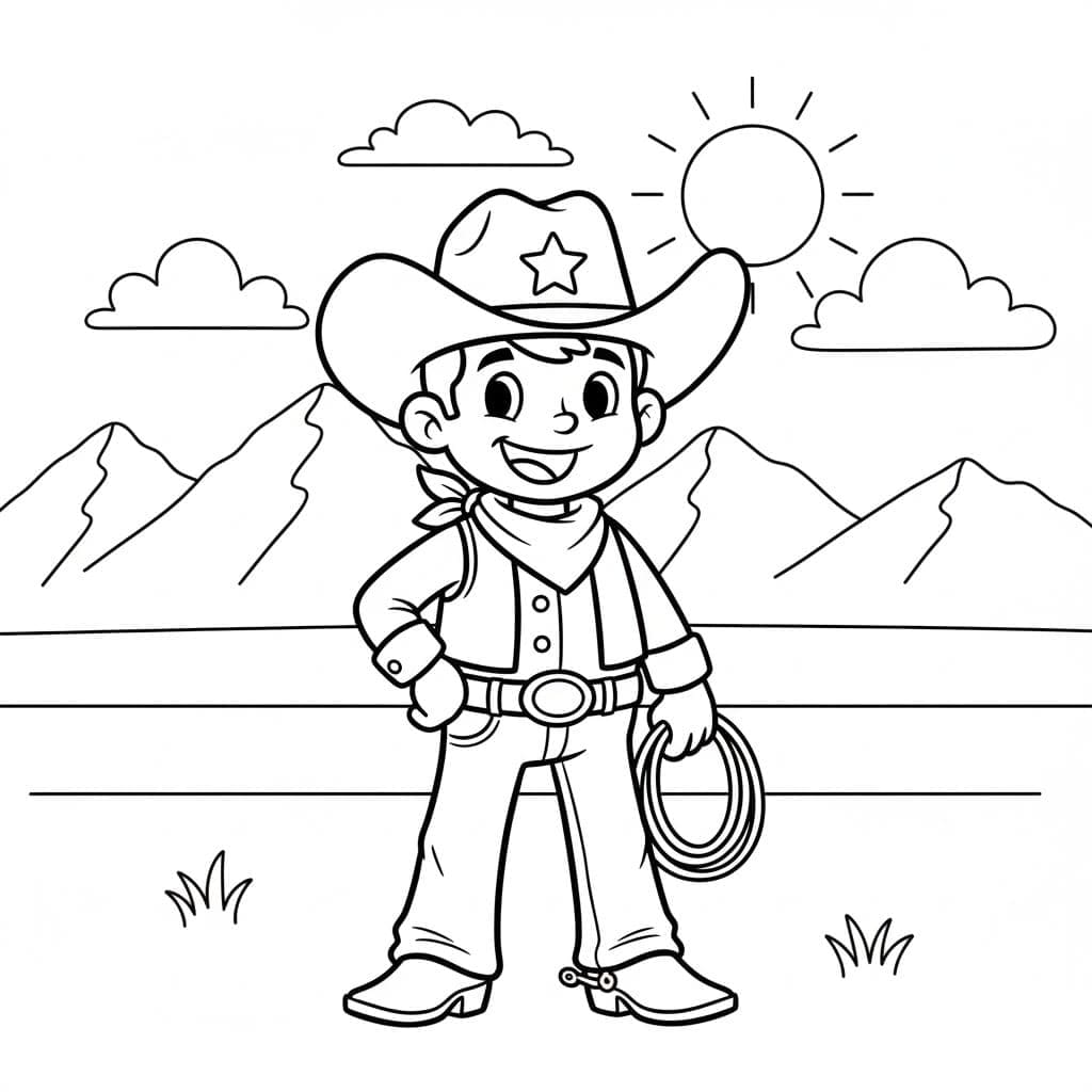 카우보이 이미지 인쇄 가능