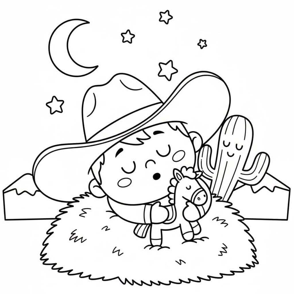 카우보이 자고 있는