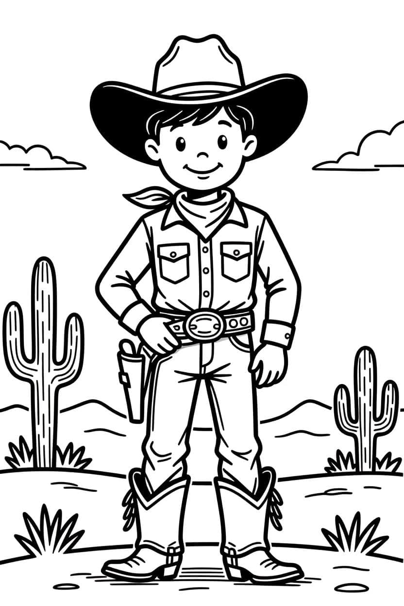 카우보이 무료 인쇄 가능