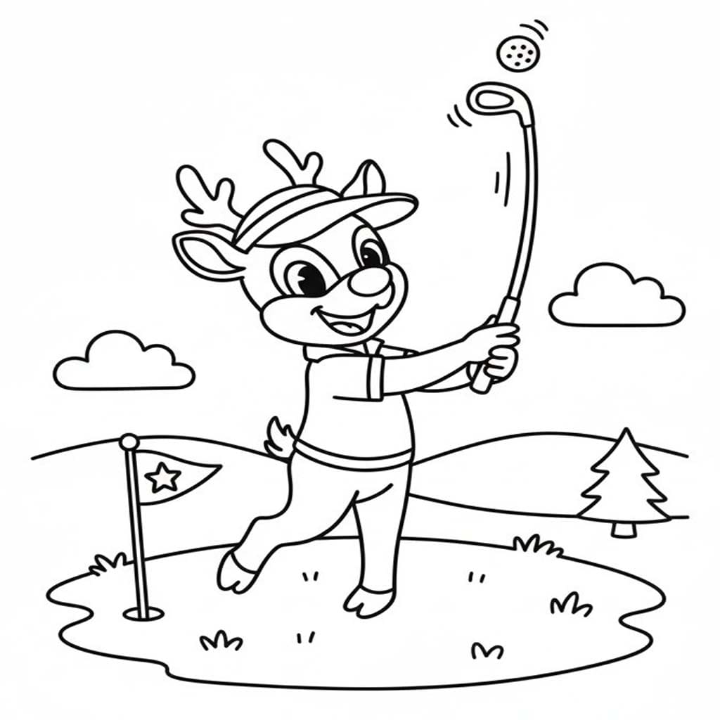 루돌프 골프를 치다