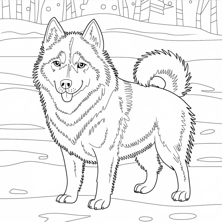 무료 인쇄 가능 에스키모 개의