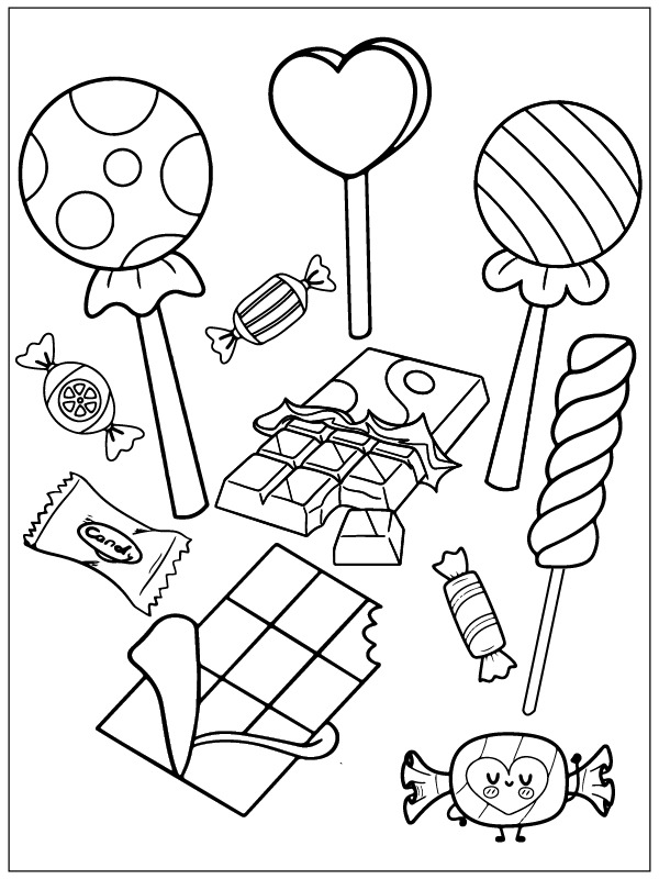 무료 인쇄 가능 사탕 과자