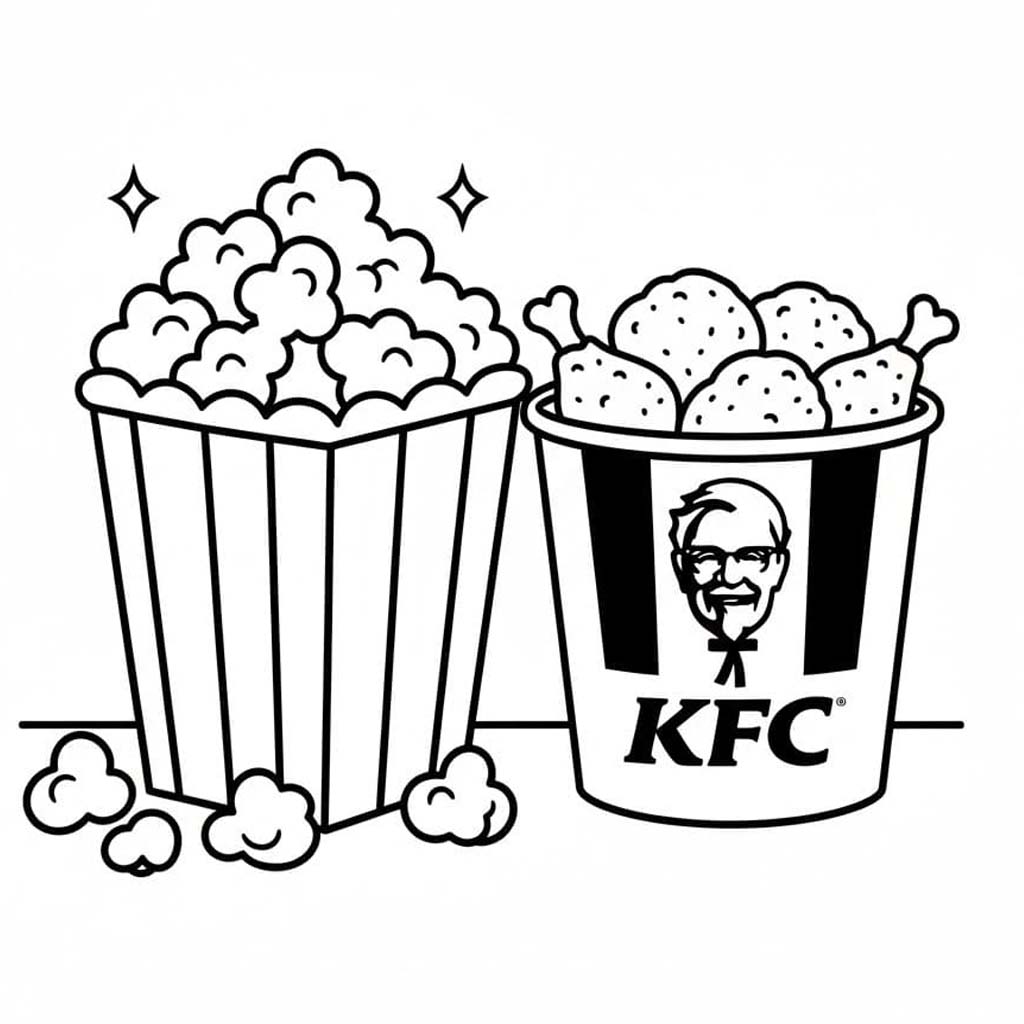 무료로 인쇄 가능 팝콘