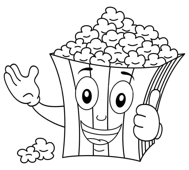 팝콘 이미지 단순한