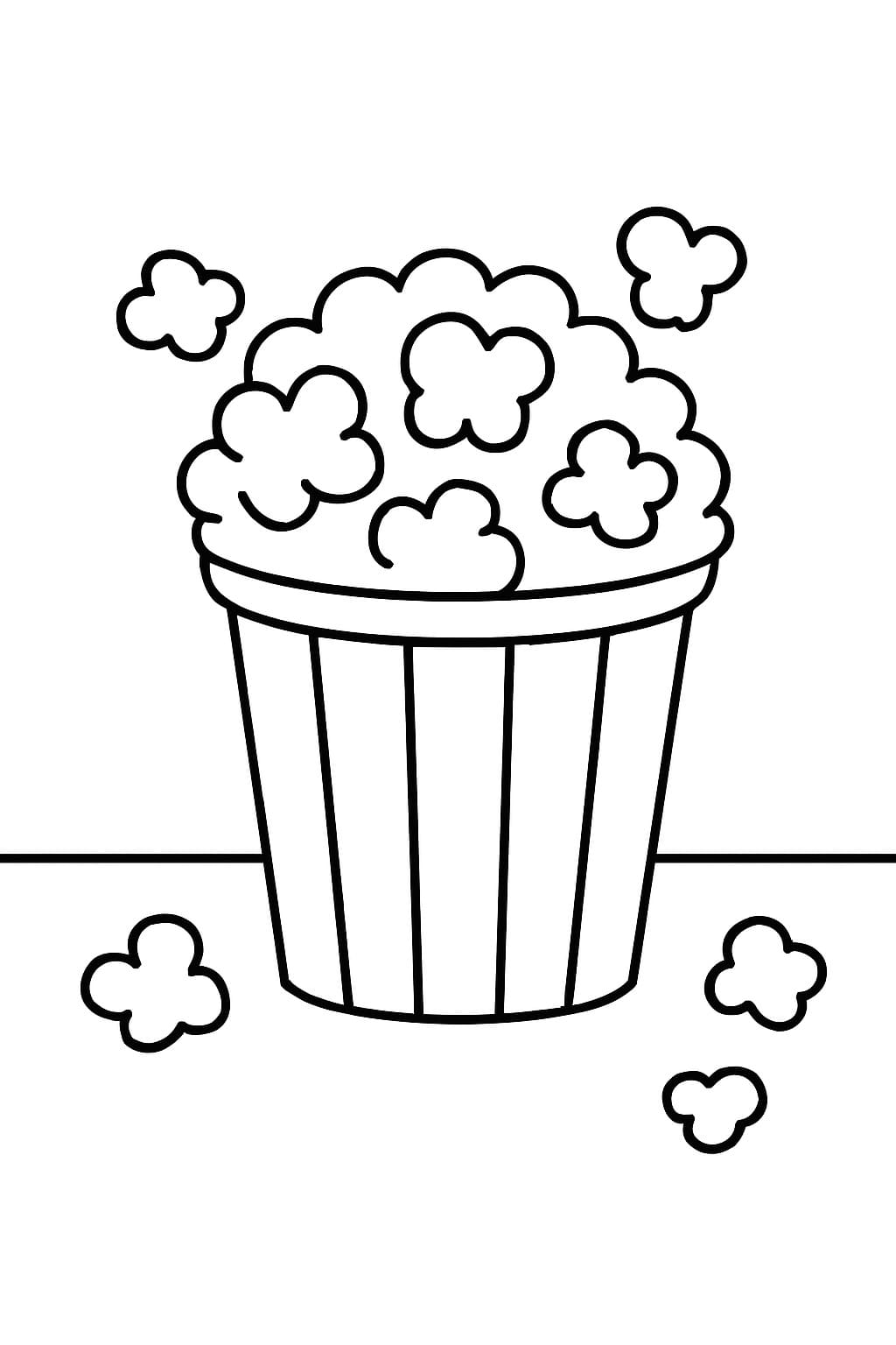 팝콘 색칠하기놀이