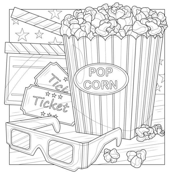 팝콘 이미지 인쇄