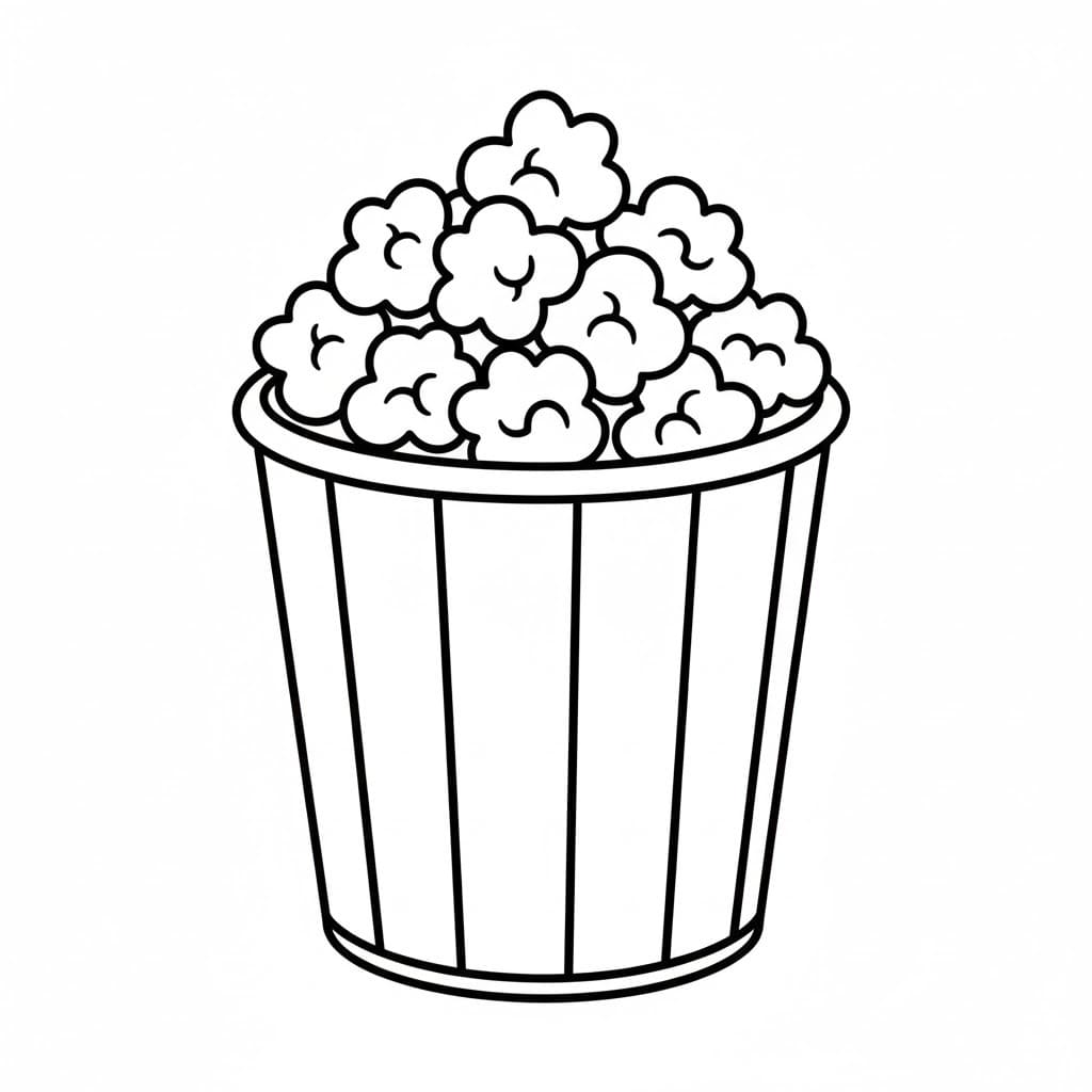 팝콘 이미지 무료로 인쇄 가능
