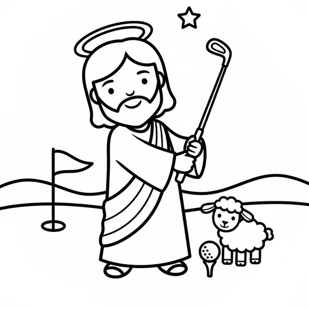 예수 골프를 치다