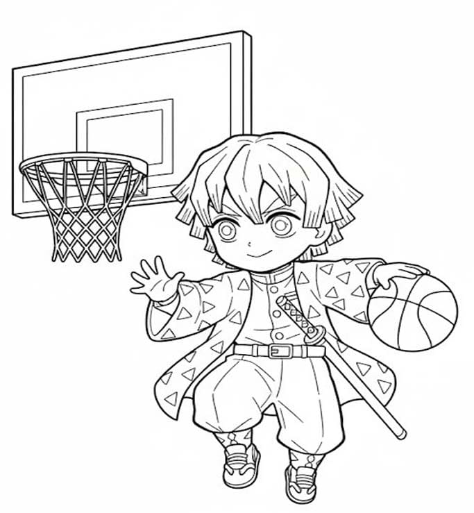 아가츠마 젠이츠 농구를 하다