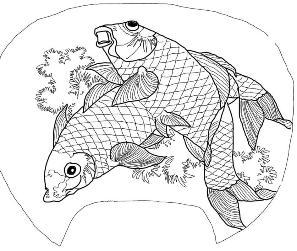 단순한 그리다 잉어