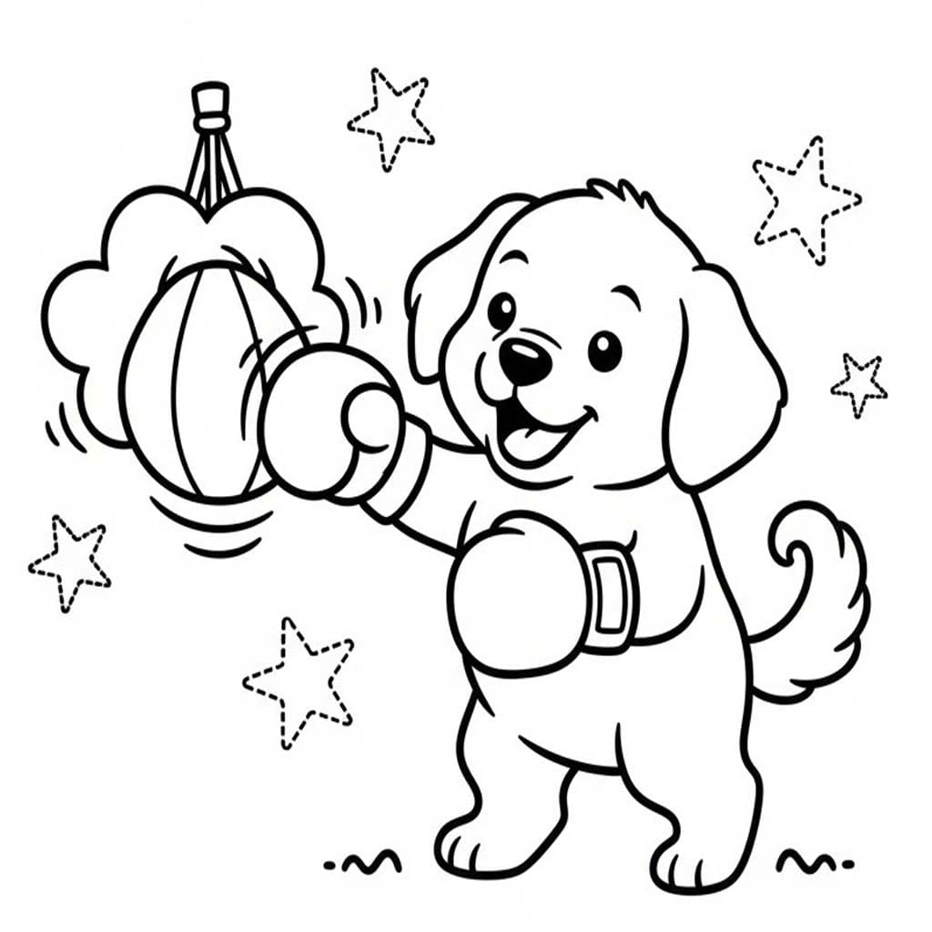 골든 리트리버 복싱 경기