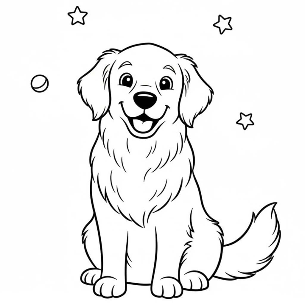 골든 리트리버 해맑음