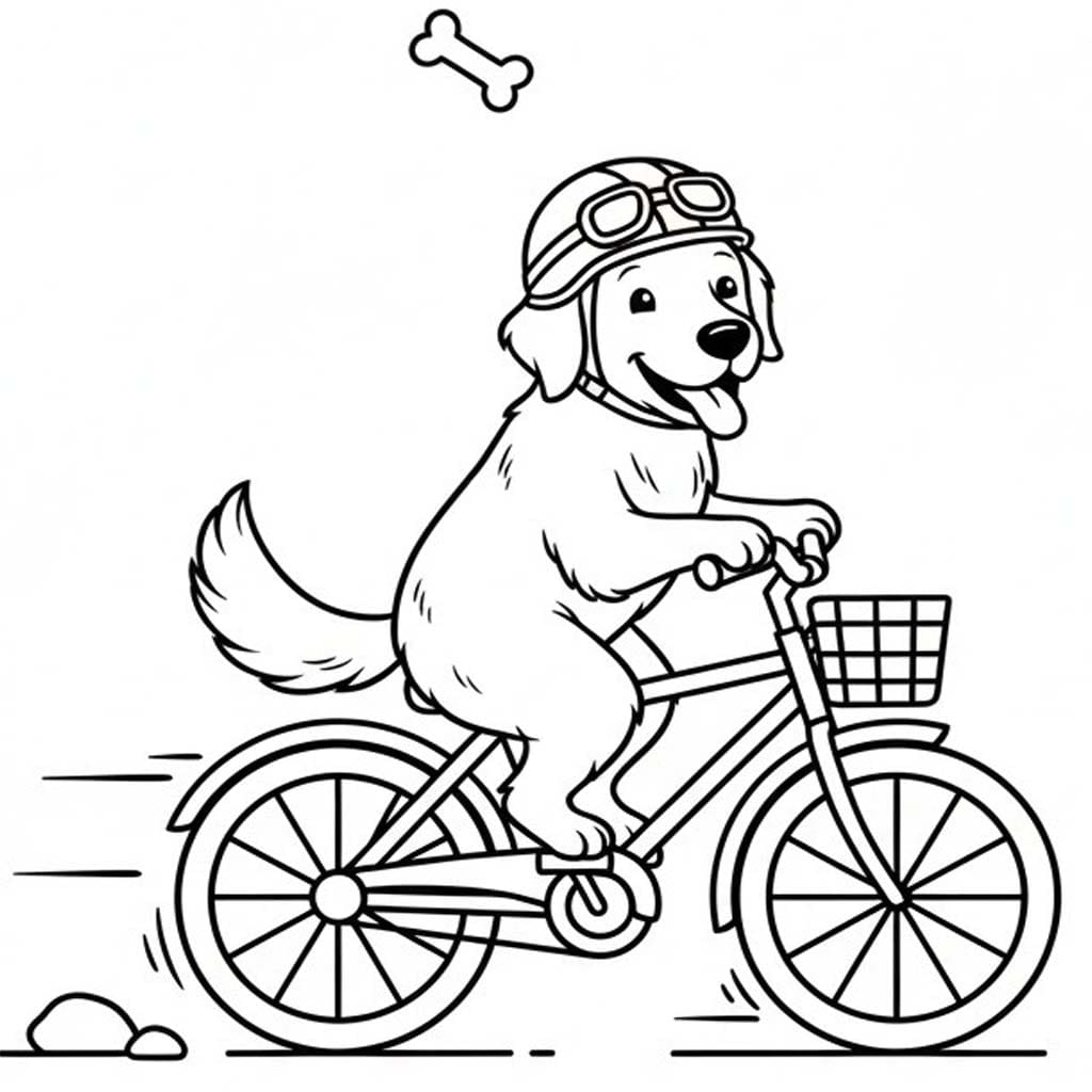 골든 리트리버 사이클링