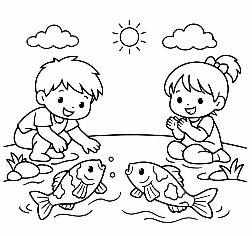 잉어 그리고 아이들