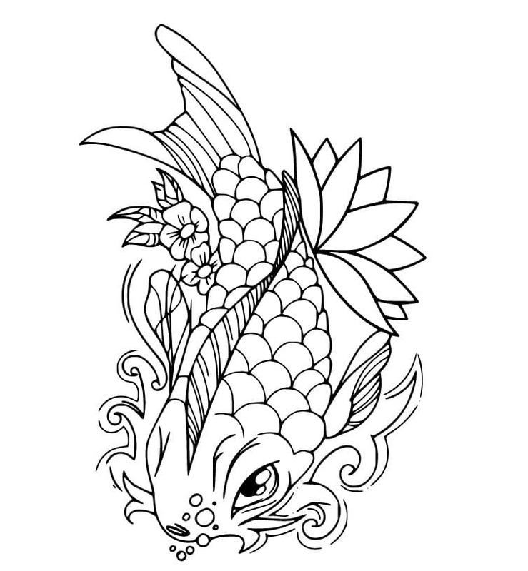 인쇄 가능 그리다 잉어