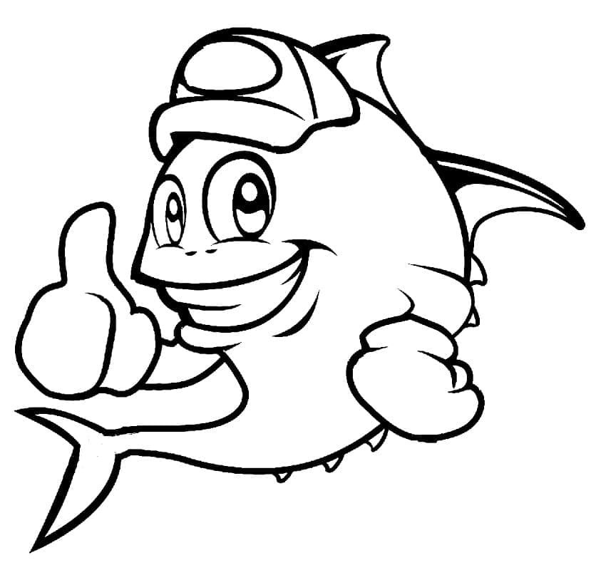 인쇄 그리다 참치