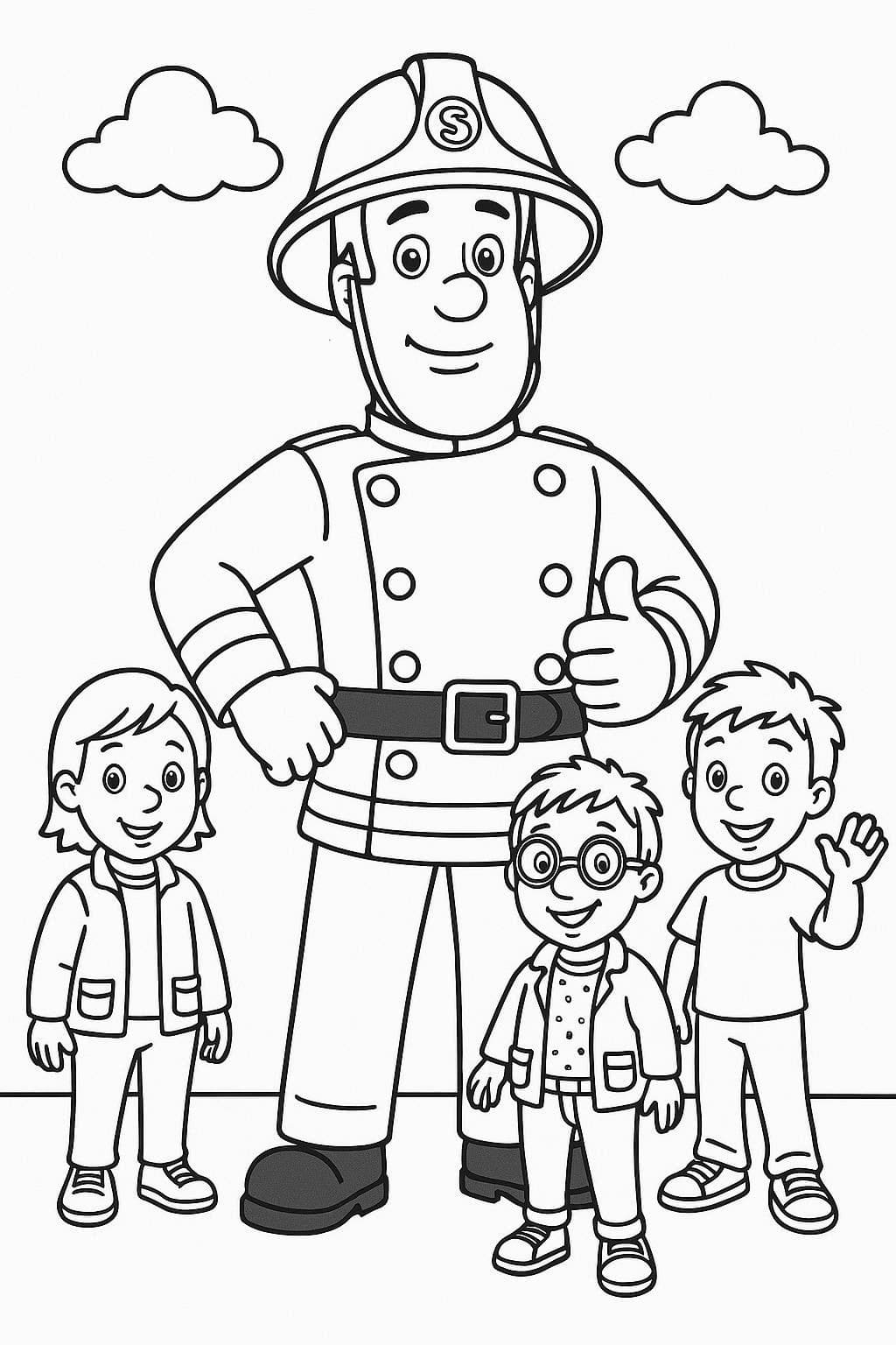 무료 그리다 출동! 소방관 샘