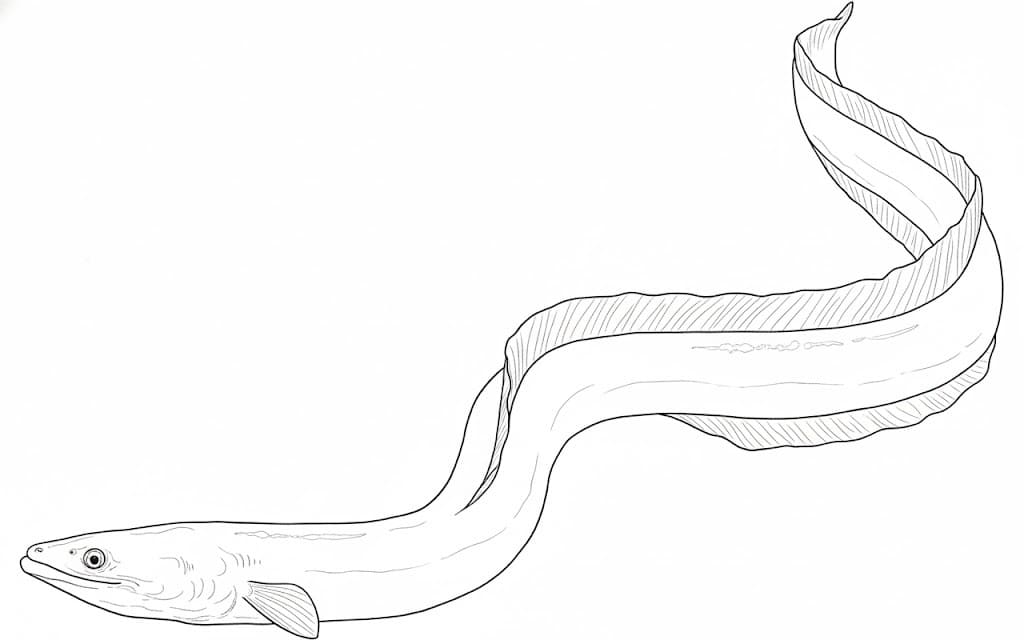 무료로 그리다 뱀장어