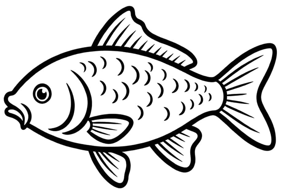 무료로 인쇄 가능 그리다 잉어