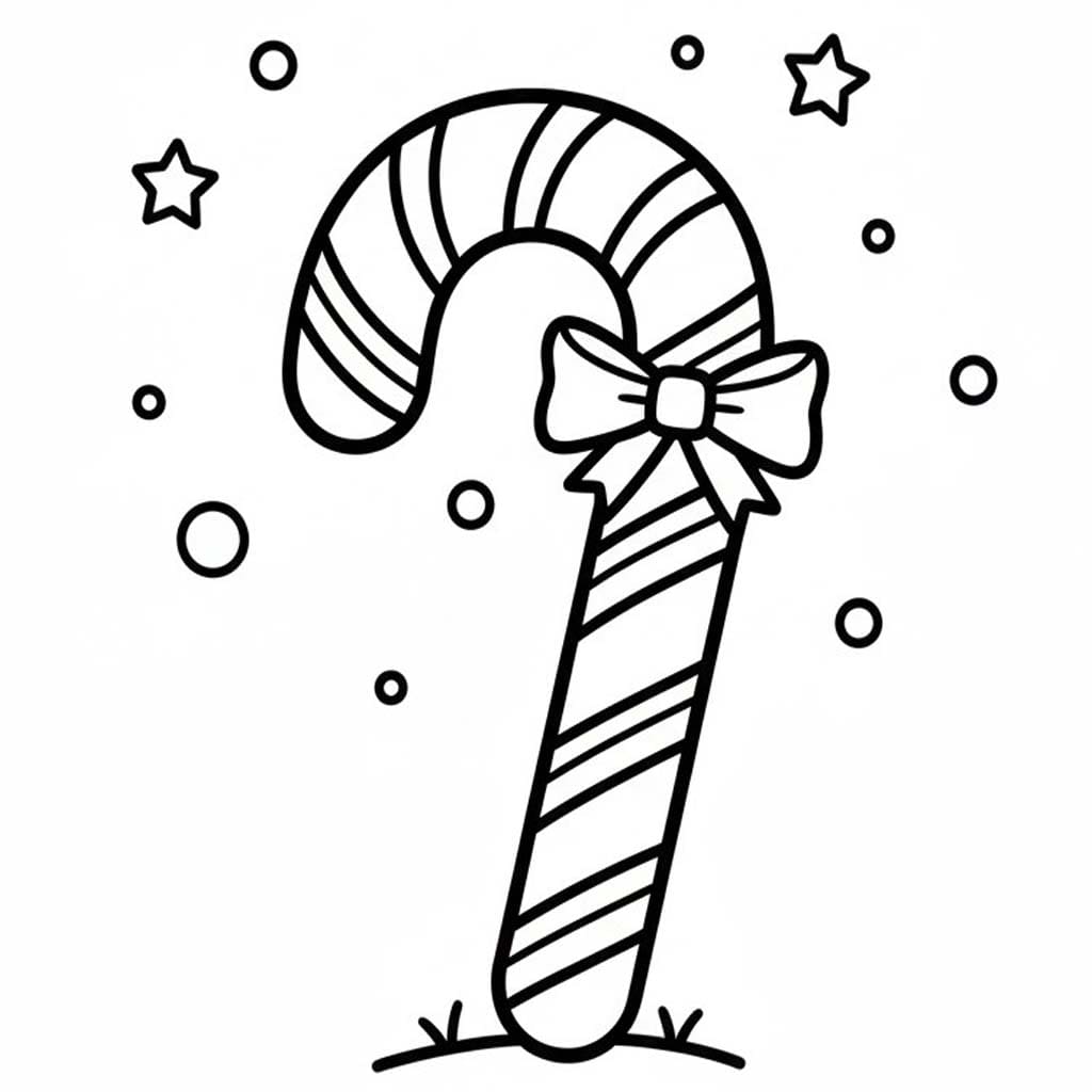 무료로 인쇄 가능 그리다 캔디 케인