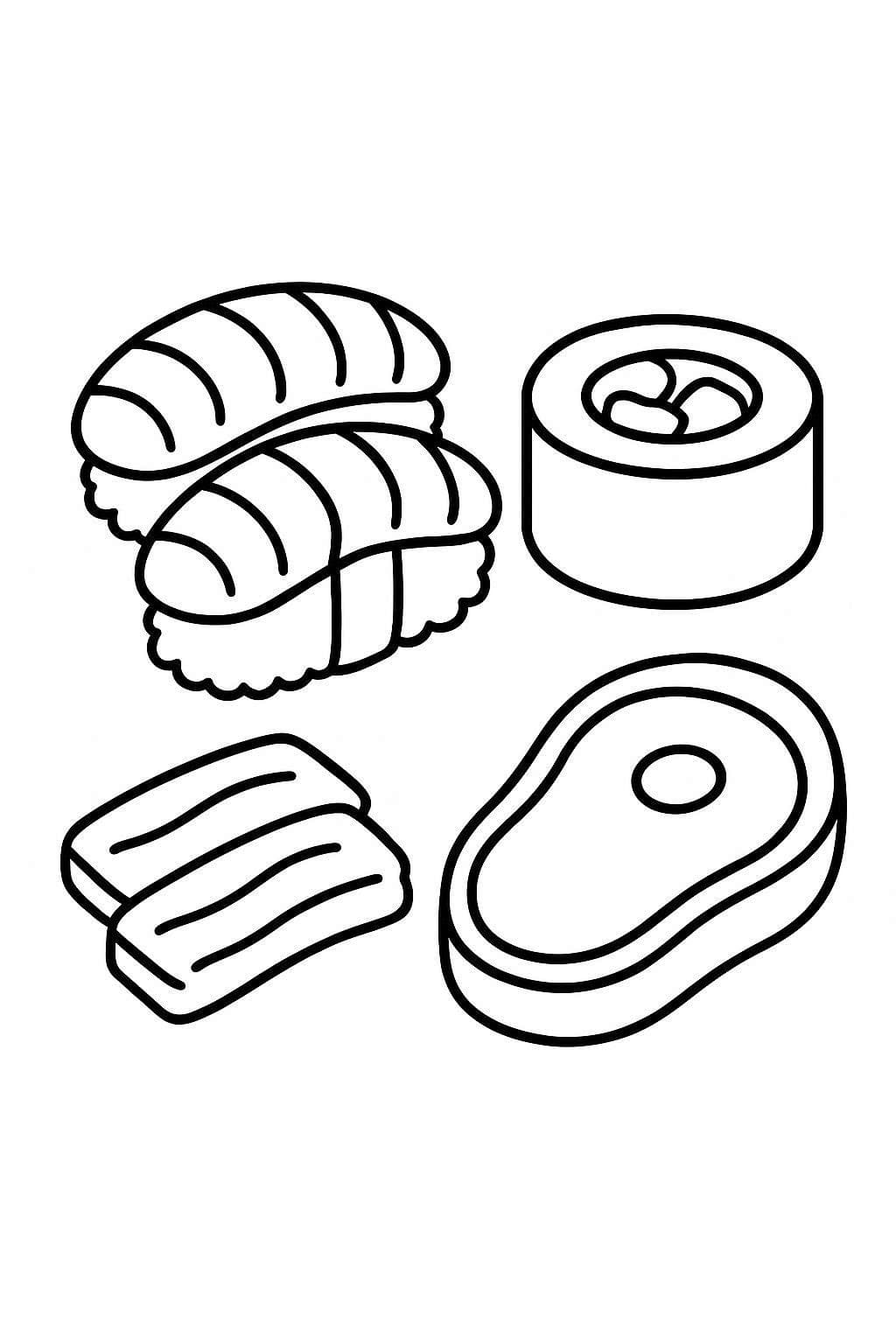 무료로 인쇄 가능 스시 그리다