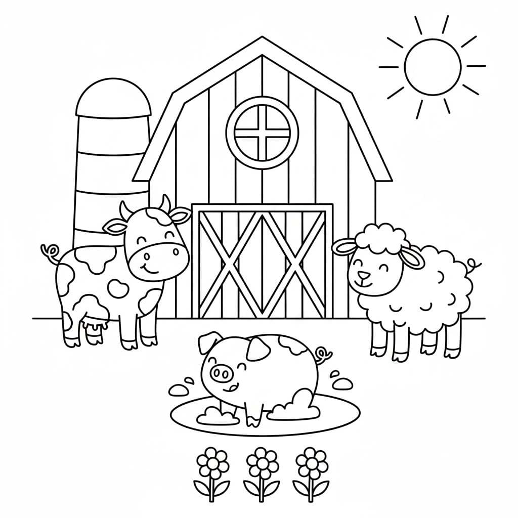 농장 이미지 인쇄 가능