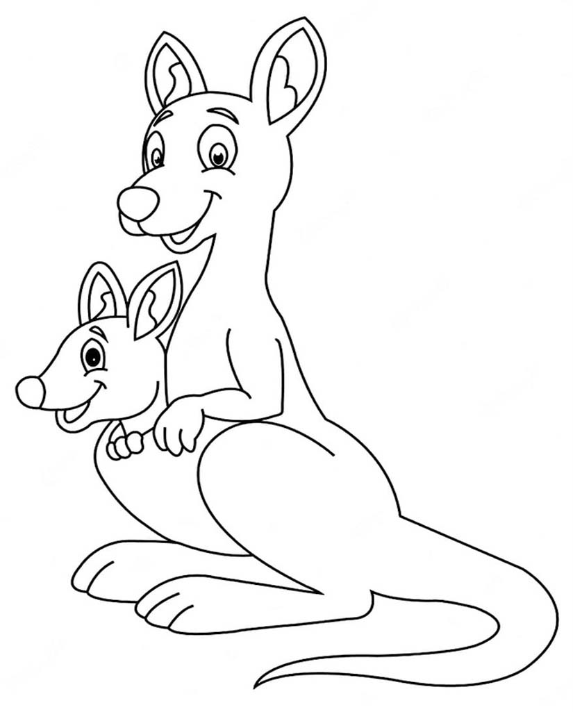 단순한 그리다 캥거루