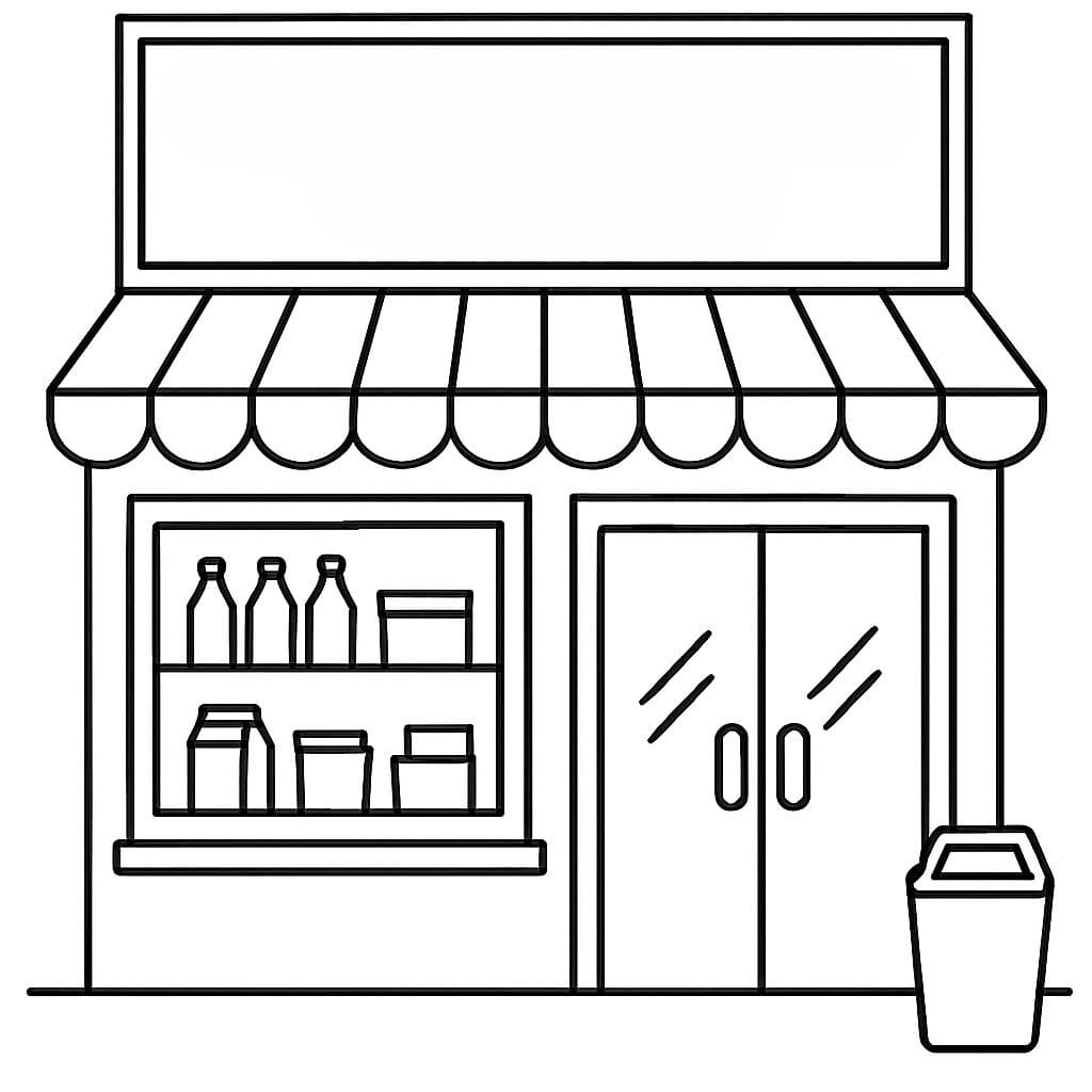 단순한 편의점 그리다