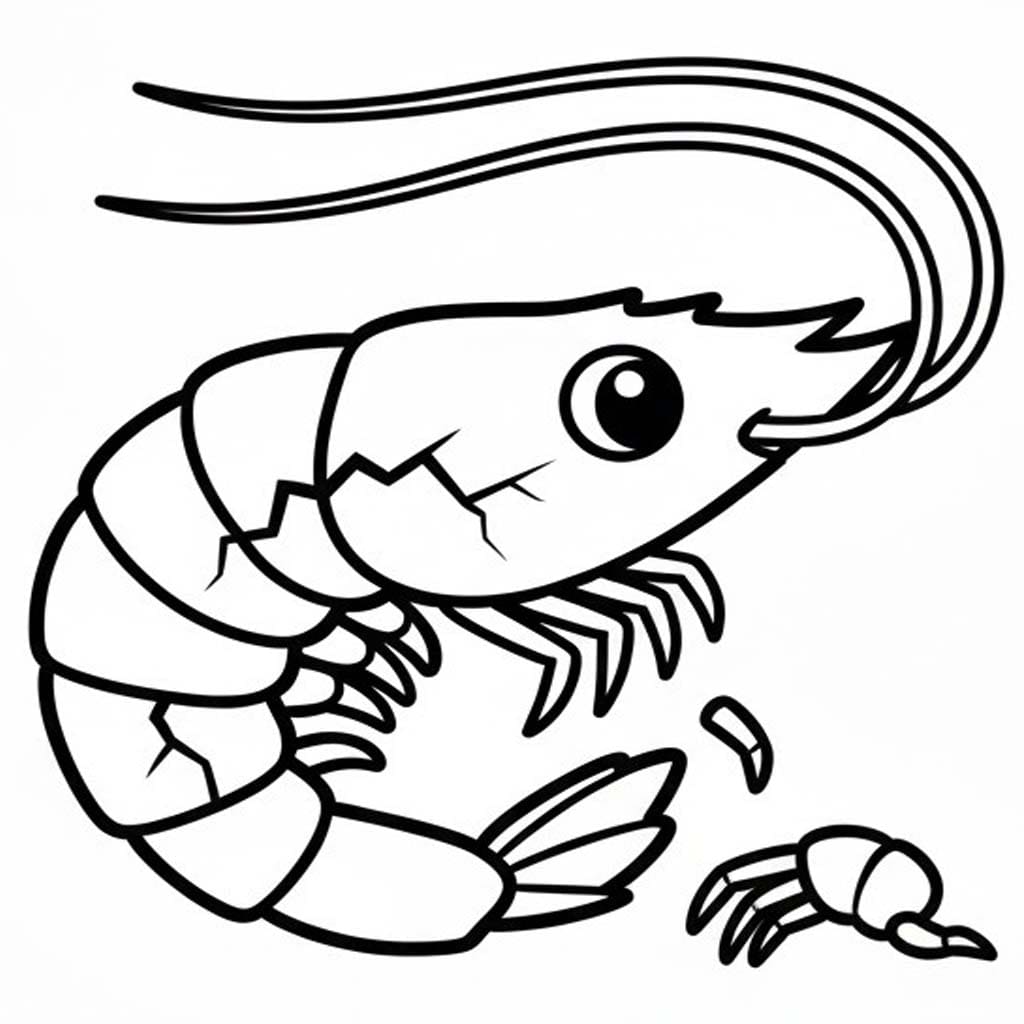 단순한 새우 그리다