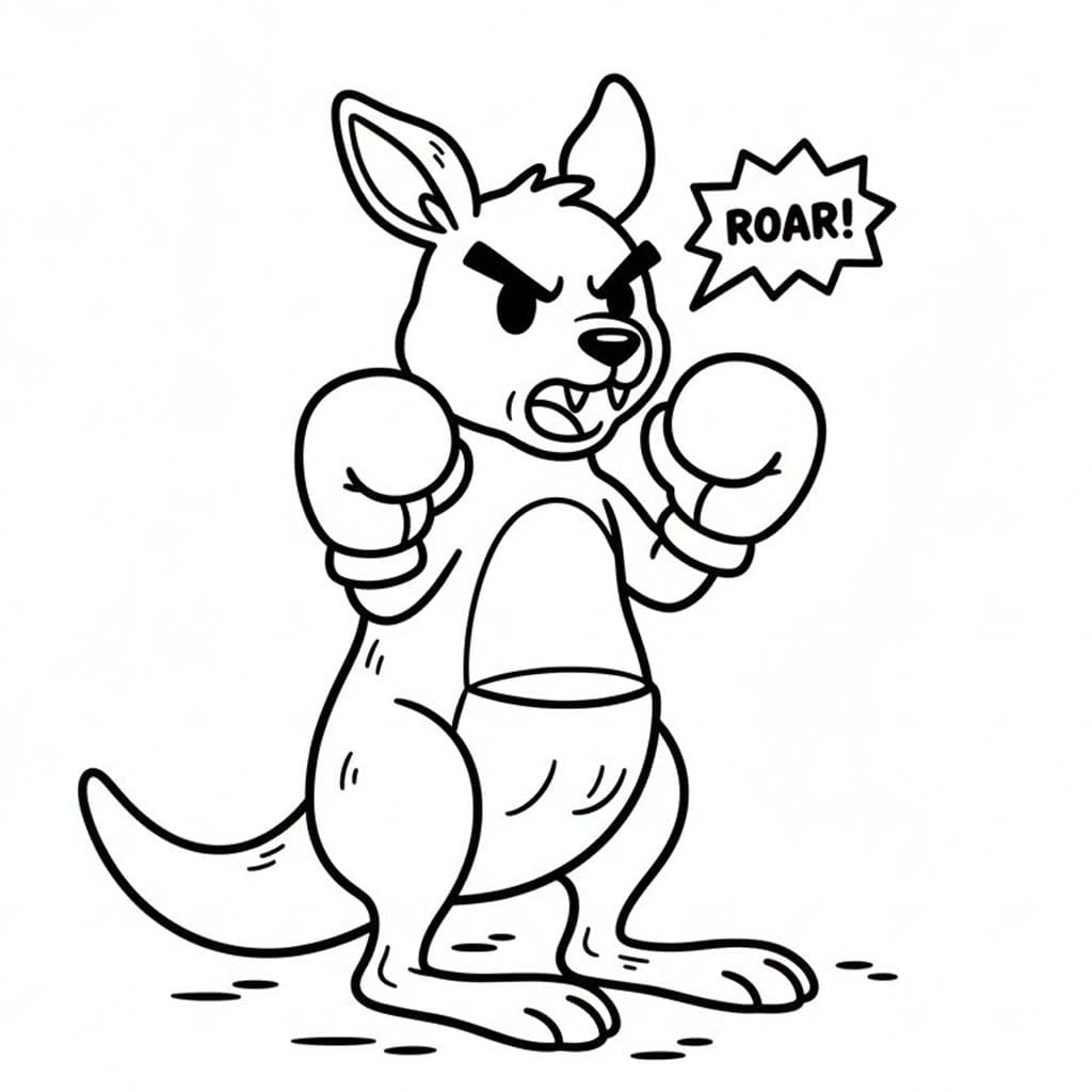 그림 캥거루 인쇄