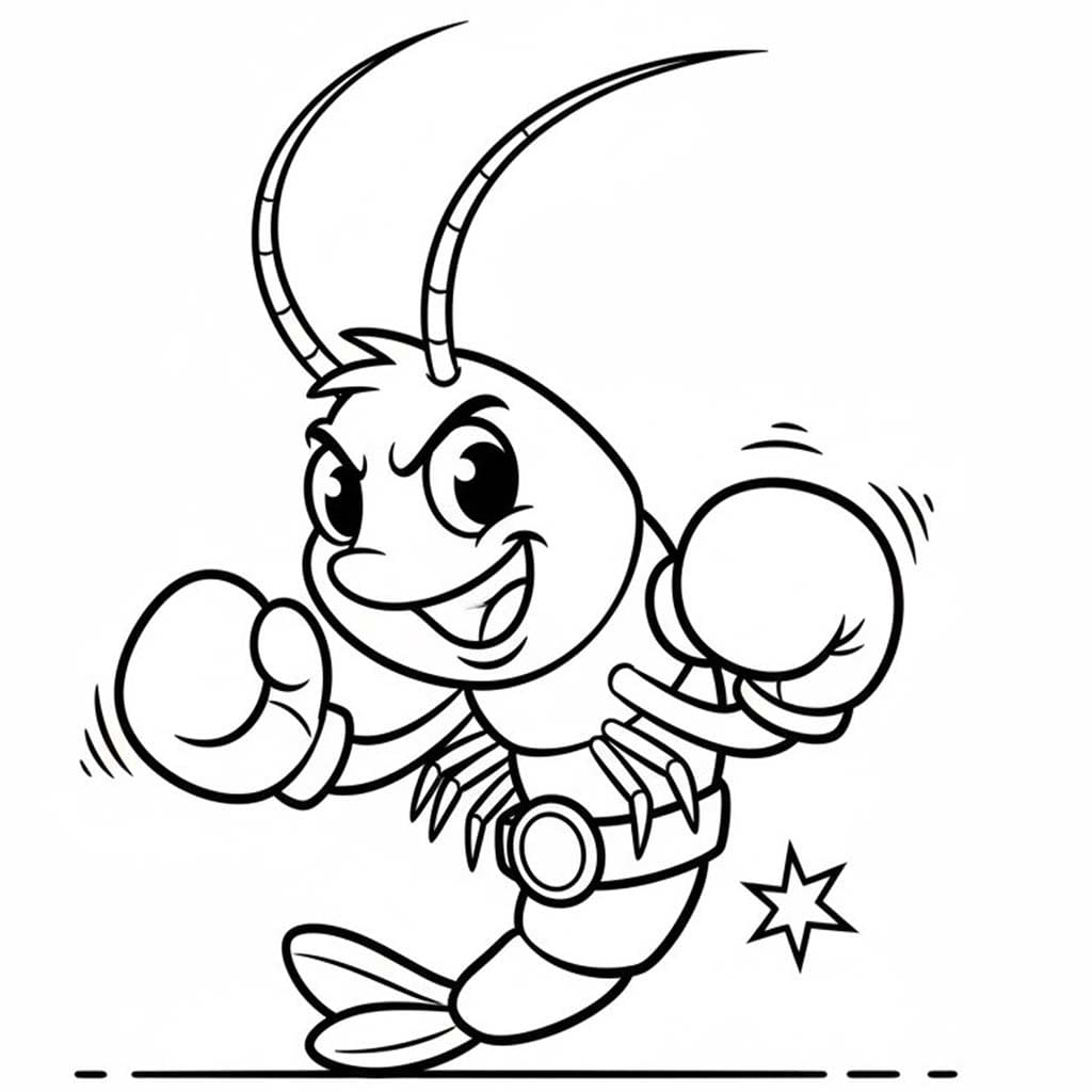 그림 새우 단순한