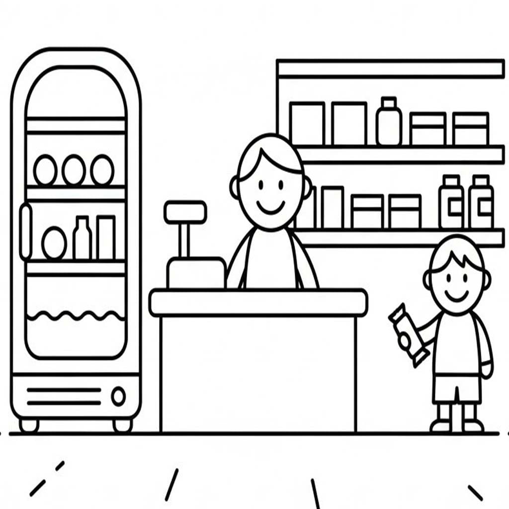 인쇄 가능 그리다 편의점