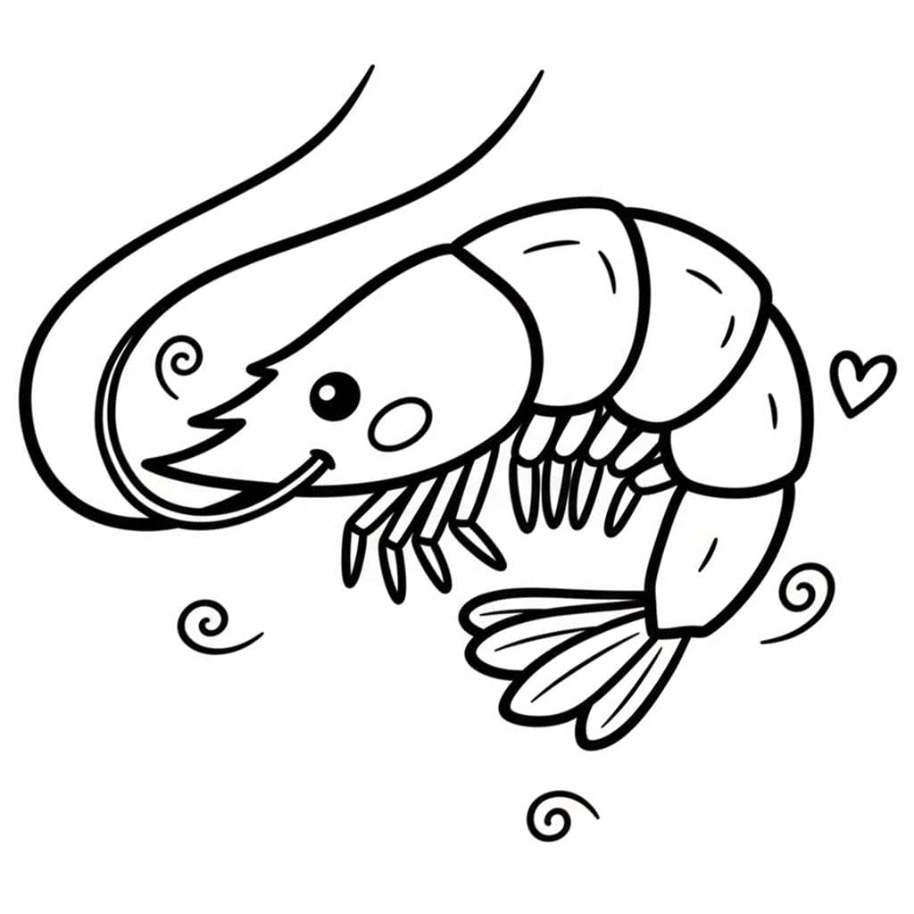 인쇄 가능 그리다 새우