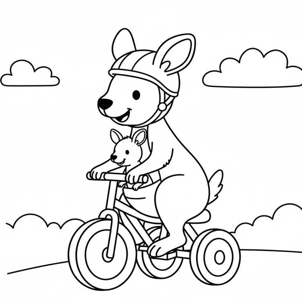 인쇄 그리다 캥거루