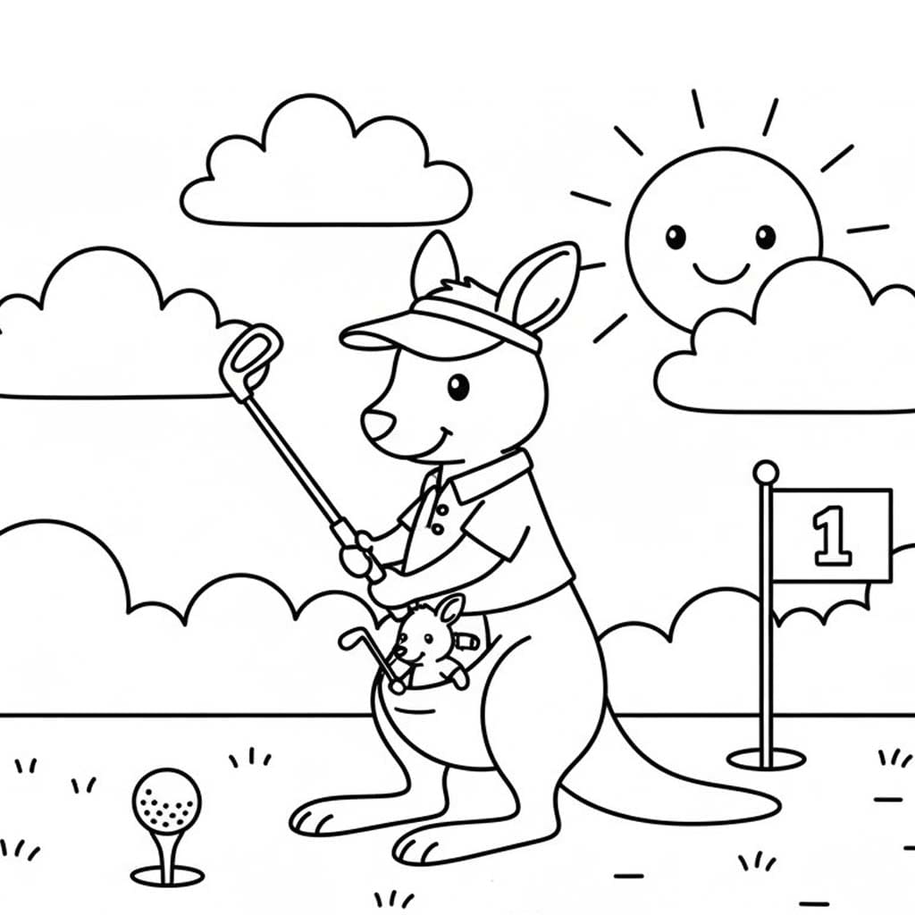 캥거루 이미지 단순한