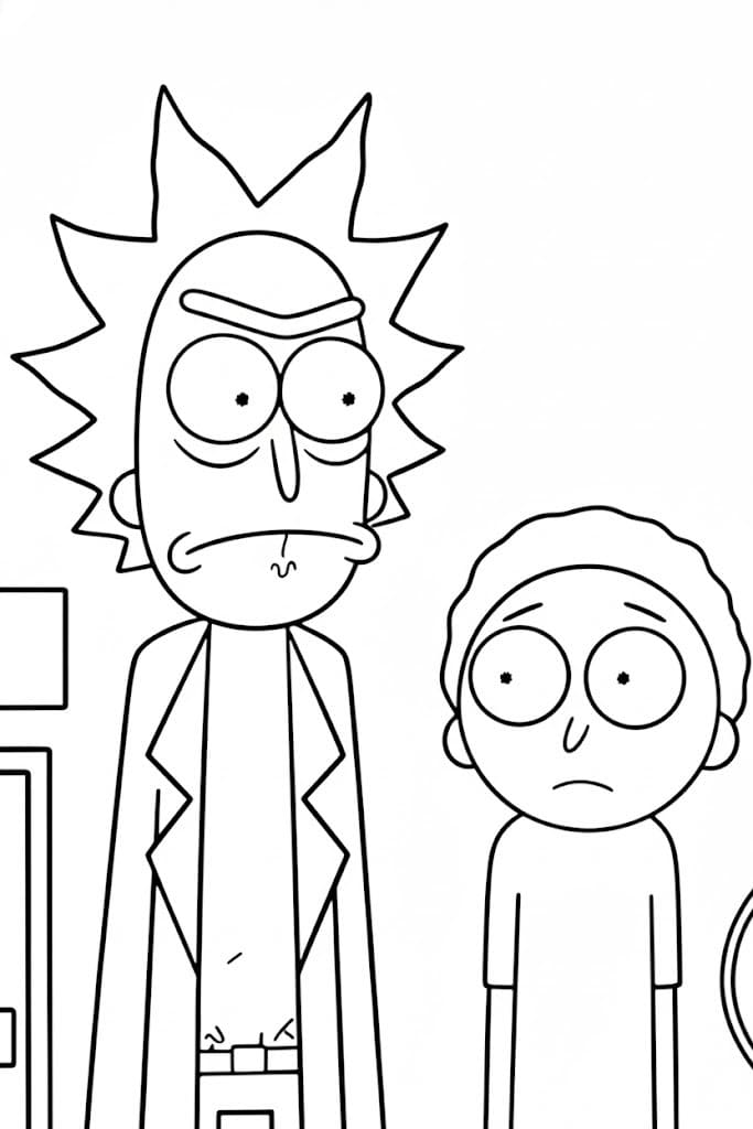 릭 앤 모티 색칠하기놀이