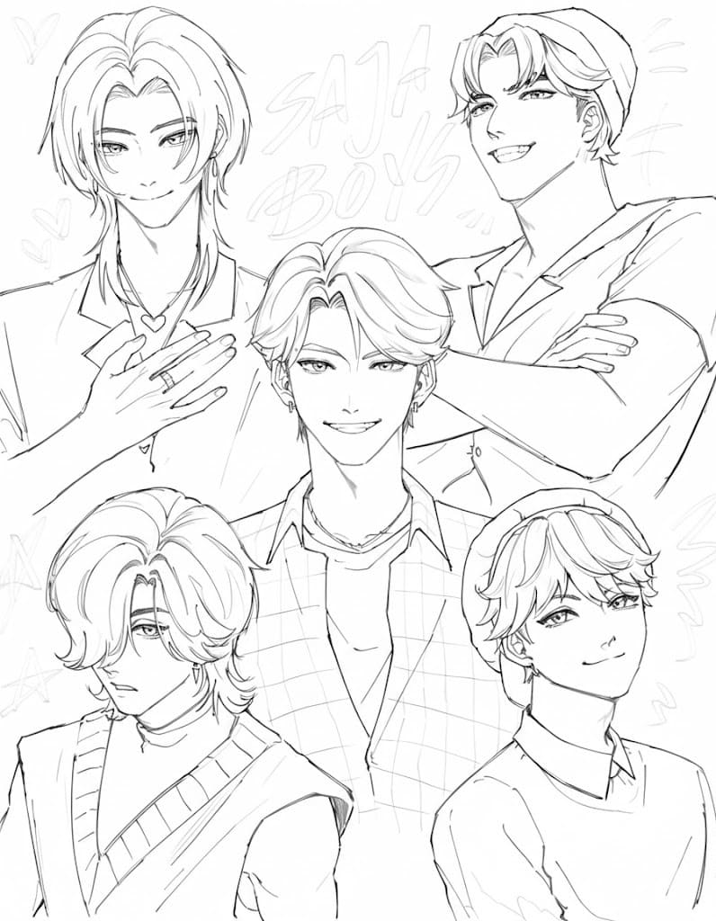 사자 보이즈 색칠하기놀이