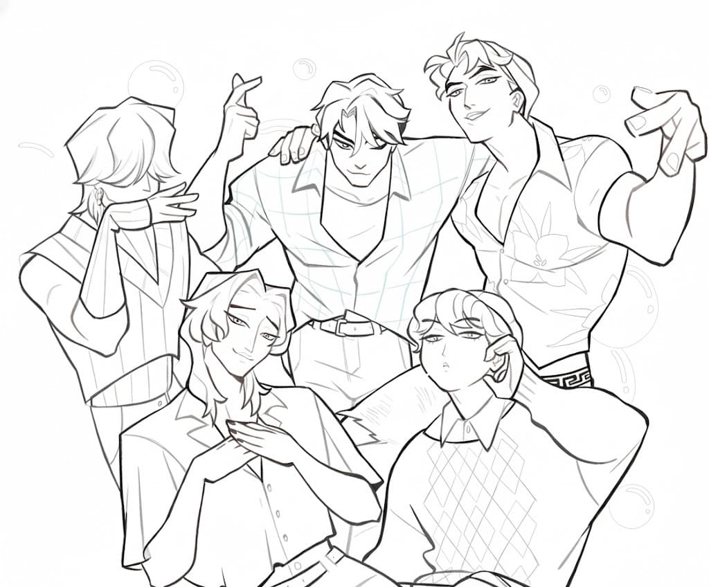 사자 보이즈 이미지 단순한