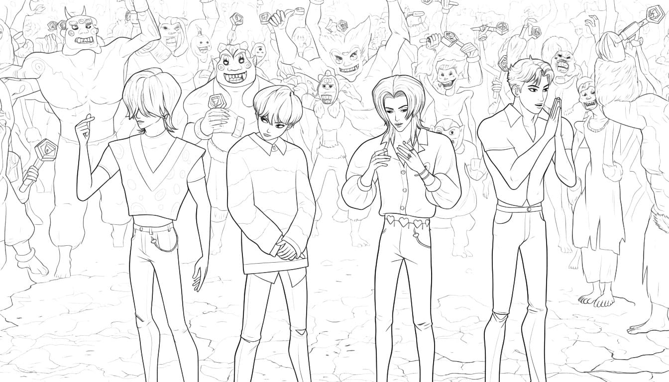 사자 보이즈 이미지 쉬운