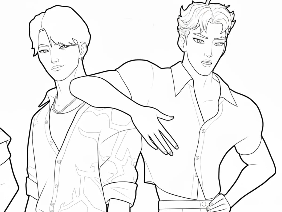 사자 보이즈 인쇄 가능