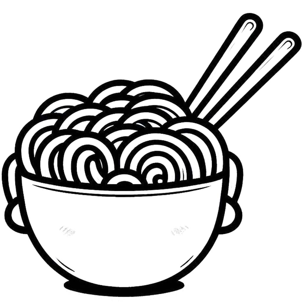 쉬운 국수 그리다