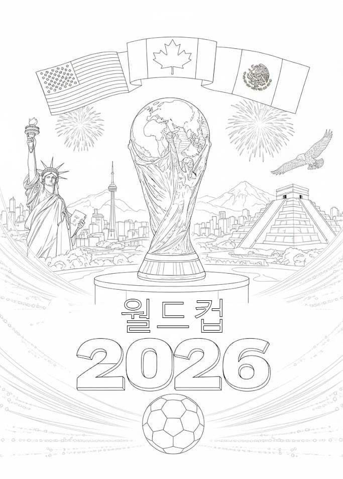 월드컵 2026 이미지 무료 인쇄 가능