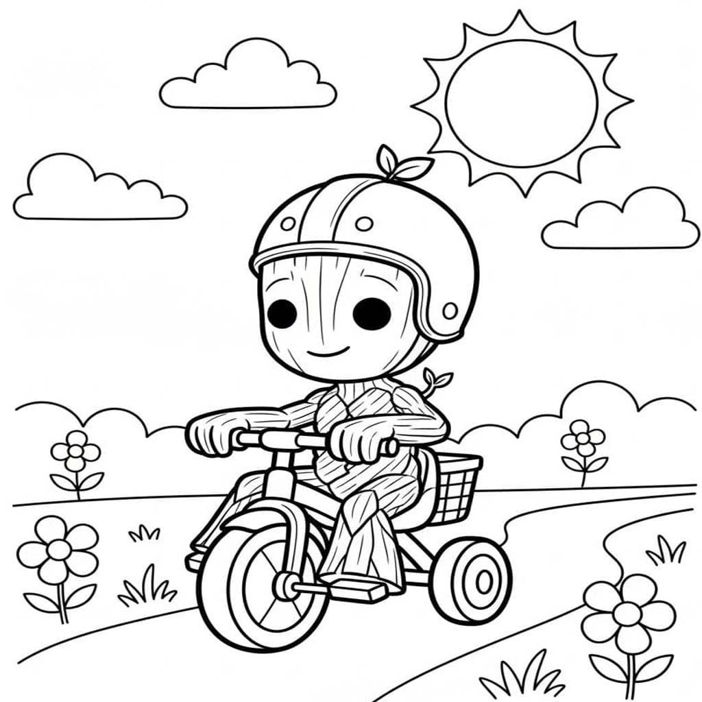 단순한 그루트 그리다