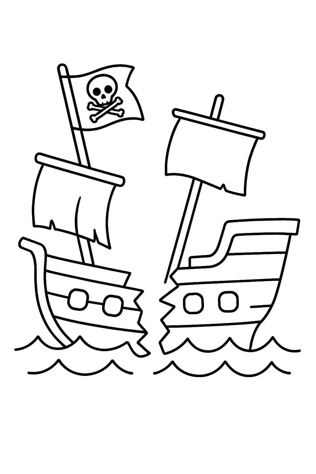 그림 해적선 인쇄 가능