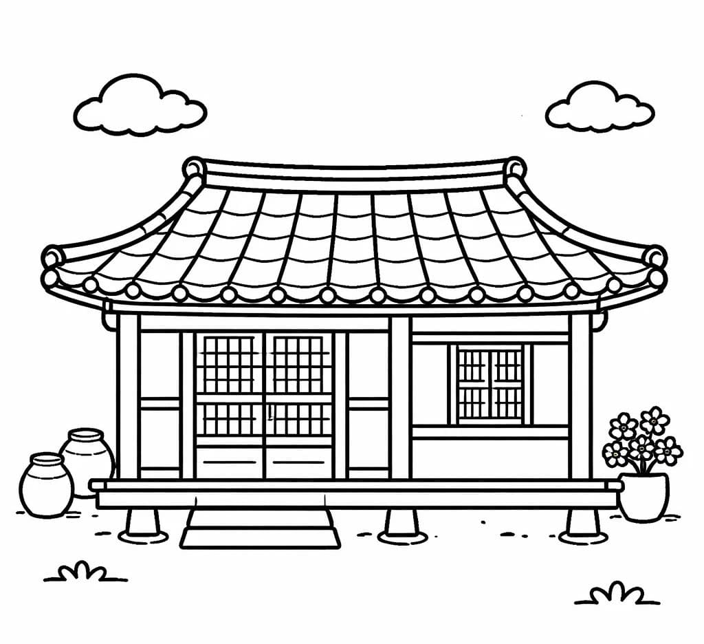 그림 한옥 인쇄 가능