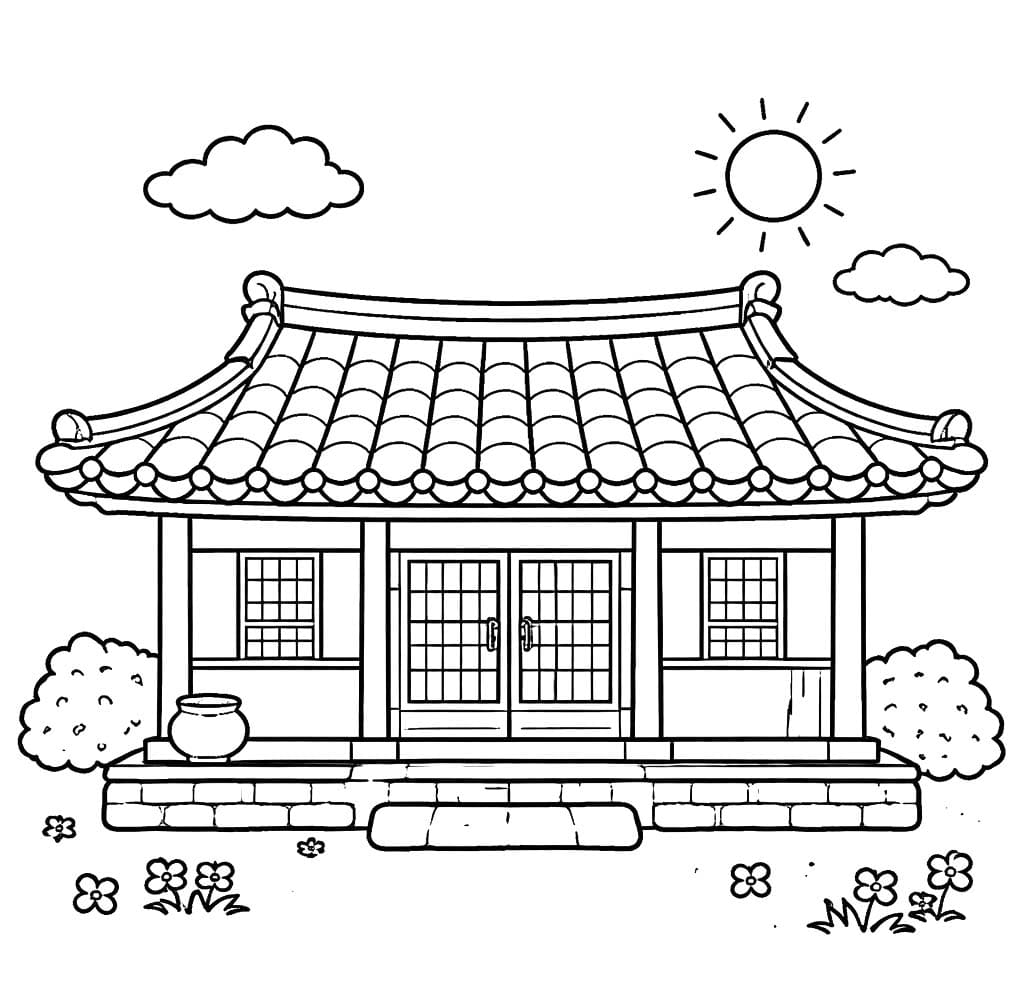 그림 한옥 인쇄